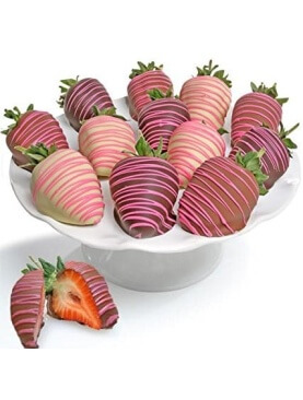 Half Dozen Pink Fusion Gourmet Strawberries