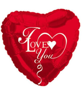 Red Heart I Love You Mylar Balloon