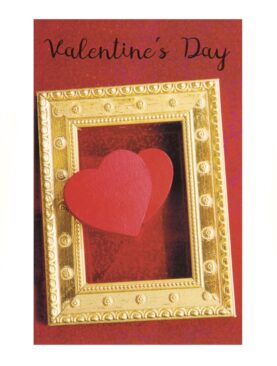 Gold Frame Valentine’s Day Card