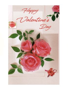 Three Roses Valentine’s Day Card
